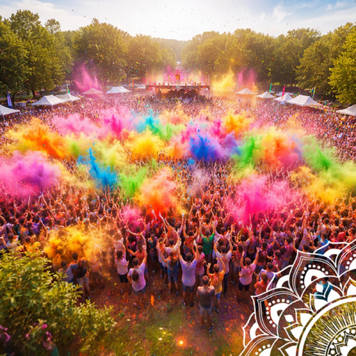 Jedinečný kvalitný Holi prášok - súprava 10 farieb